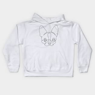 One Line Chihuahua Kids Hoodie